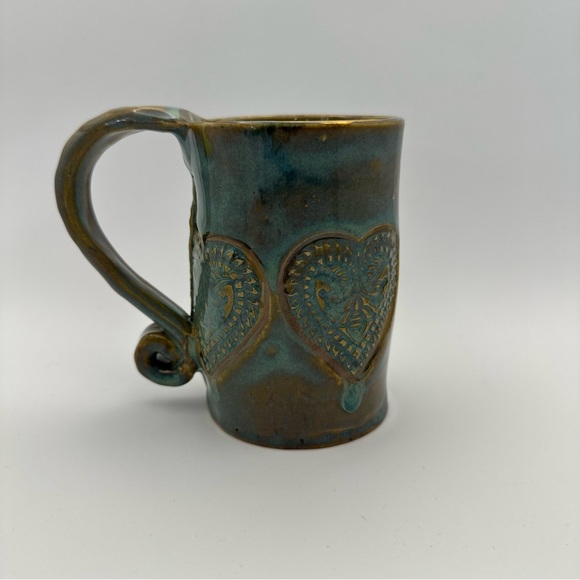 Handmade Other - Dream Hand Made Green Glaze Golden Accents Ceramic Mug